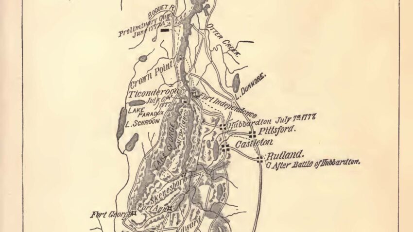 Map of Burgoyne's Saratoga Campaign